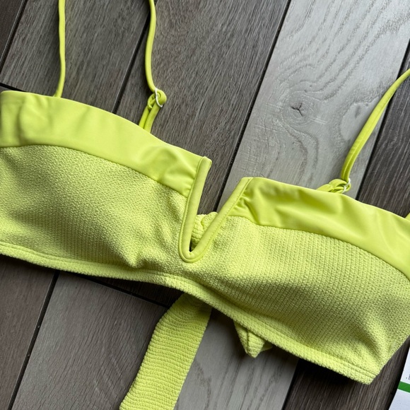 Sanctuary Swim Lime Love Bright Yellow Bikini Top | NWT | Size: Large | - Picture 3 of 6